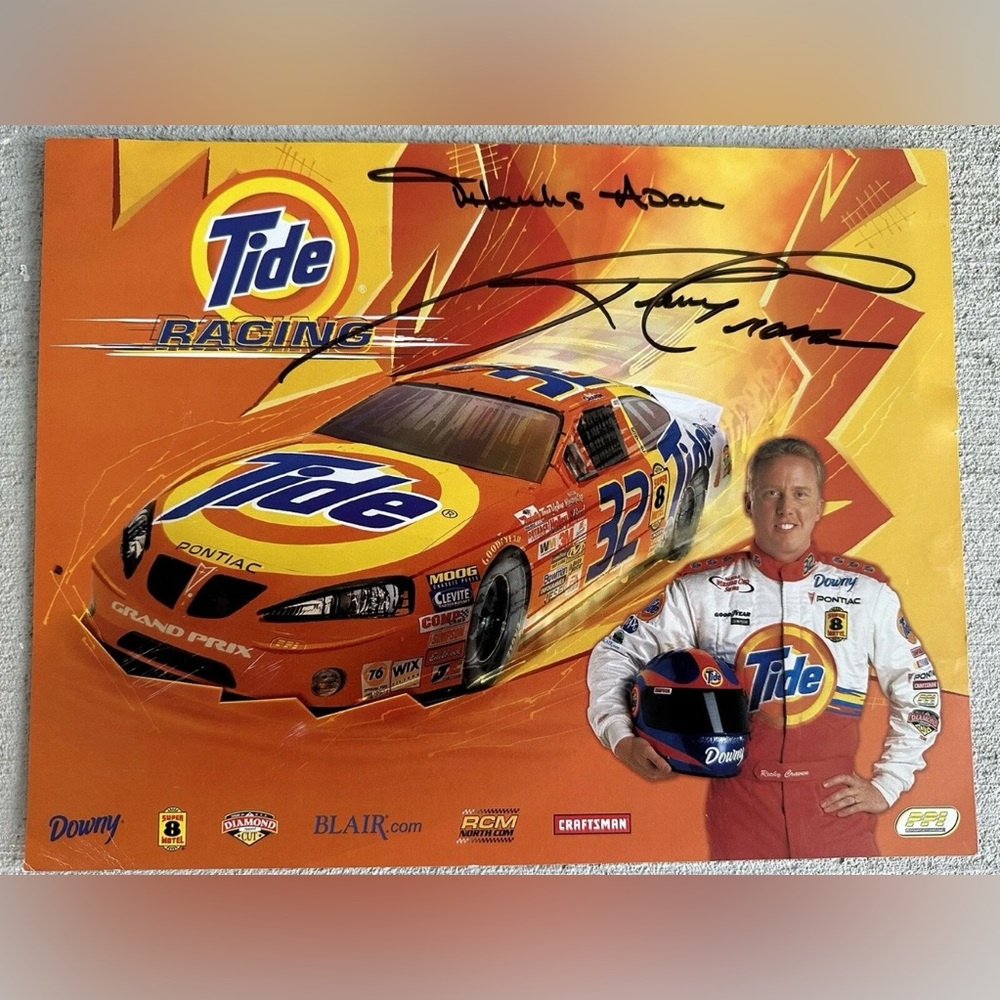Ricky Craven 2002 Tide #32 Daytona 500 Meet and Greet Autograph Photo NASCAR